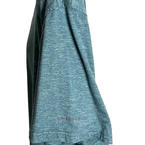 G.H. Bass & Co. Men’s Heather Teal Polo Shirt Size L Performance Stretch Casual - Picture 6 of 9